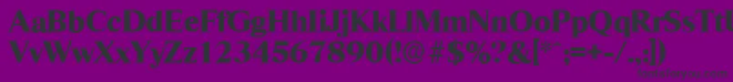 RiccioneserialXboldRegular Font – Black Fonts on Purple Background