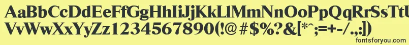 RiccioneserialXboldRegular Font – Black Fonts on Yellow Background
