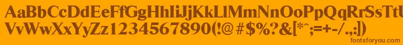 RiccioneserialXboldRegular Font – Brown Fonts on Orange Background