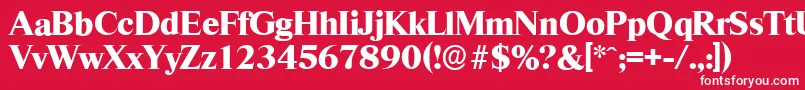 RiccioneserialXboldRegular Font – White Fonts on Red Background