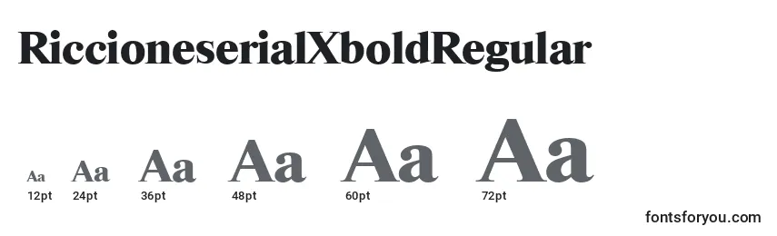 RiccioneserialXboldRegular Font Sizes
