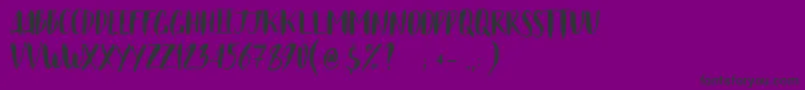 JustBelieveCaps Font – Black Fonts on Purple Background