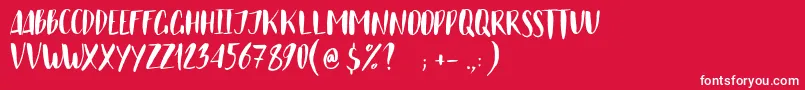 JustBelieveCaps Font – White Fonts on Red Background