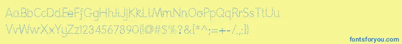 Nationpd Font – Blue Fonts on Yellow Background