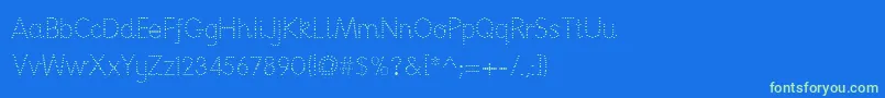 Nationpd Font – Green Fonts on Blue Background