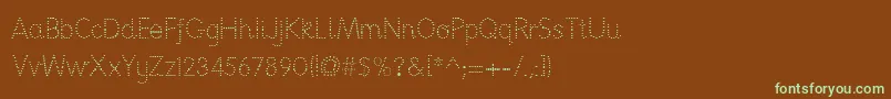 Nationpd Font – Green Fonts on Brown Background