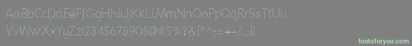 Nationpd Font – Green Fonts on Gray Background