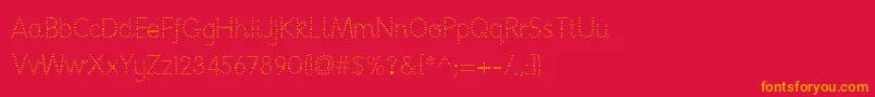 Nationpd Font – Orange Fonts on Red Background