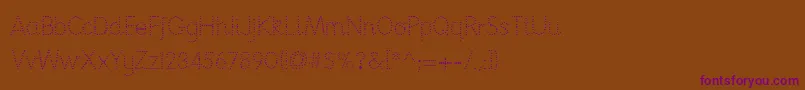 Nationpd Font – Purple Fonts on Brown Background