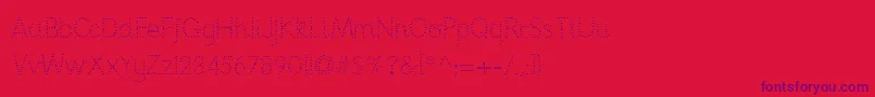 Nationpd Font – Purple Fonts on Red Background