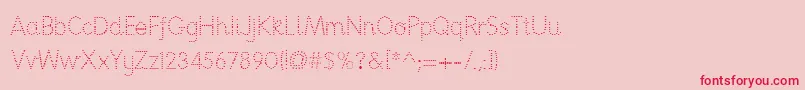 Nationpd-Schriftart – Rote Schriften auf rosa Hintergrund