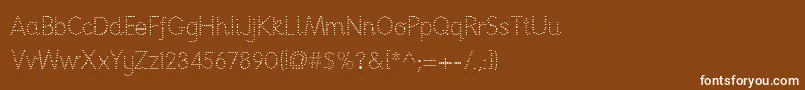 Nationpd Font – White Fonts on Brown Background