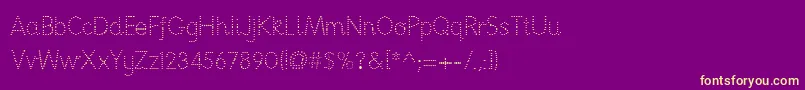Weitere Informationen zur Nationpd-Schriftart Nationpd-Schriftart – Gelbe Schriften auf violettem Hintergrund