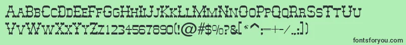 AbileneRegular Font – Black Fonts on Green Background