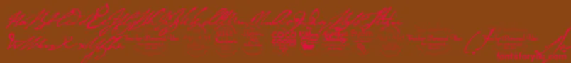 Byrontrial Font – Red Fonts on Brown Background
