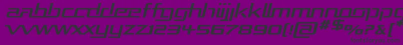 RepublikaExpItalic-fontti – mustat fontit violetilla taustalla