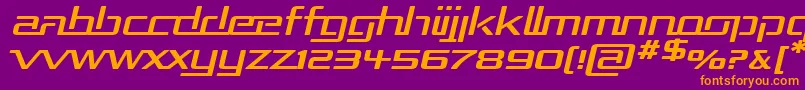 RepublikaExpItalic Font – Orange Fonts on Purple Background