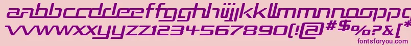 RepublikaExpItalic Font – Purple Fonts on Pink Background