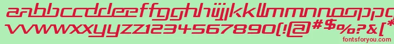RepublikaExpItalic Font – Red Fonts on Green Background