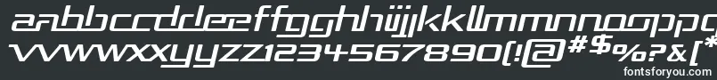 Шрифт RepublikaExpItalic – белые шрифты на чёрном фоне