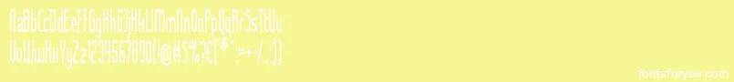 LadyIceCondensed Font – White Fonts on Yellow Background