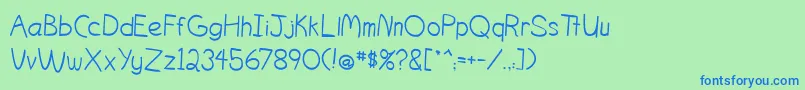 OgontzItalic Font – Blue Fonts on Green Background