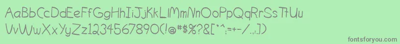 フォントOgontzItalic – 緑の背景に灰色の文字