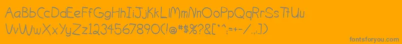 OgontzItalic-Schriftart – Graue Schriften auf orangefarbenem Hintergrund