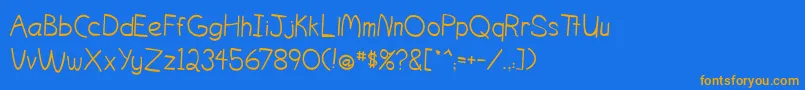 OgontzItalic Font – Orange Fonts on Blue Background