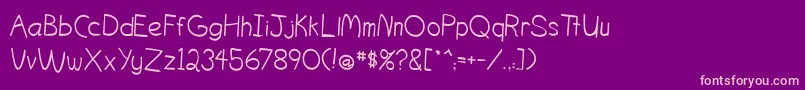 OgontzItalic Font – Pink Fonts on Purple Background