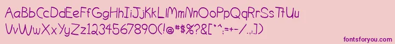 OgontzItalic Font – Purple Fonts on Pink Background