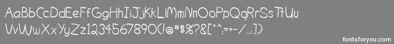 フォントOgontzItalic – 灰色の背景に白い文字