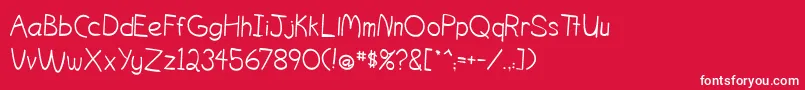 フォントOgontzItalic – 赤い背景に白い文字