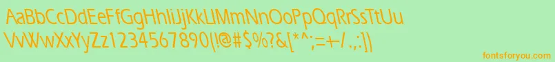 ErgoemediumcondbsRegular Font – Orange Fonts on Green Background