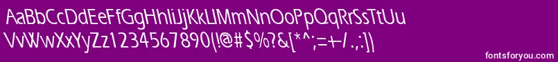 ErgoemediumcondbsRegular Font – White Fonts on Purple Background