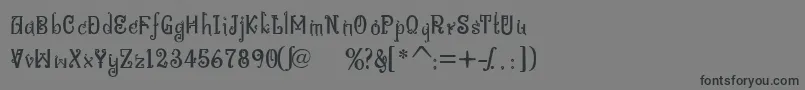 BitlingniksmusicalNormal Font – Black Fonts on Gray Background