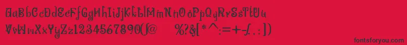 fuente BitlingniksmusicalNormal – Fuentes Negras Sobre Fondo Rojo