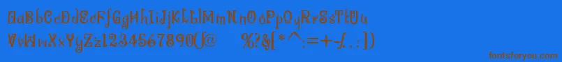 Lisätietoja BitlingniksmusicalNormal-fontista BitlingniksmusicalNormal-fontti – ruskeat fontit sinisellä taustalla
