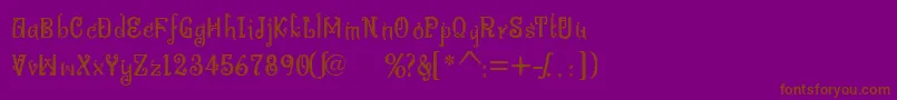 BitlingniksmusicalNormal Font – Brown Fonts on Purple Background