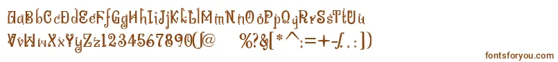 BitlingniksmusicalNormal-fontti – ruskeat fontit valkoisella taustalla