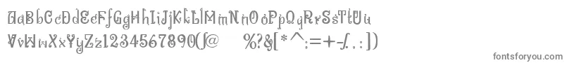 BitlingniksmusicalNormal Font – Gray Fonts on White Background