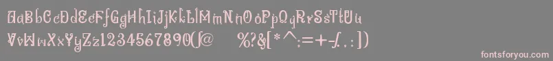 BitlingniksmusicalNormal Font – Pink Fonts on Gray Background