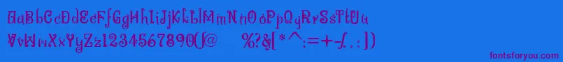 fuente BitlingniksmusicalNormal – Fuentes Moradas Sobre Fondo Azul