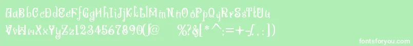 BitlingniksmusicalNormal Font – White Fonts on Green Background