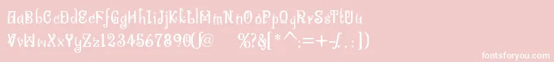 BitlingniksmusicalNormal Font – White Fonts on Pink Background