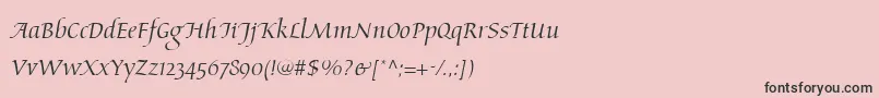 フォントAriosoLt – ピンクの背景に黒い文字