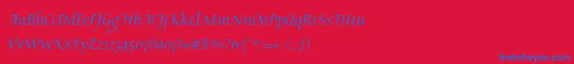 fuente AriosoLt – Fuentes Azules Sobre Fondo Rojo