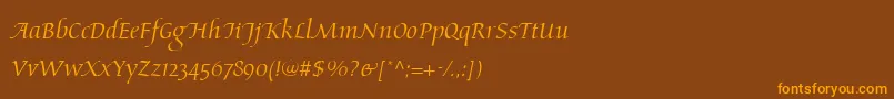 Шрифт AriosoLt – оранжевые шрифты на коричневом фоне