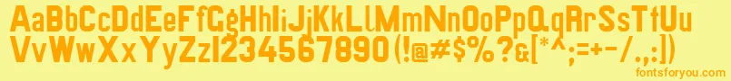 Weitere Informationen zur Preussischevi9ag2-Schriftart Preussischevi9ag2-Schriftart – Orangefarbene Schriften auf gelbem Hintergrund
