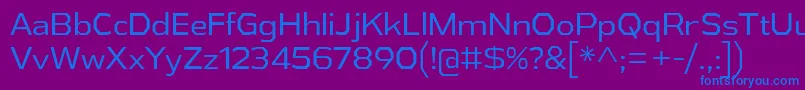 AthabascaBk Font – Blue Fonts on Purple Background